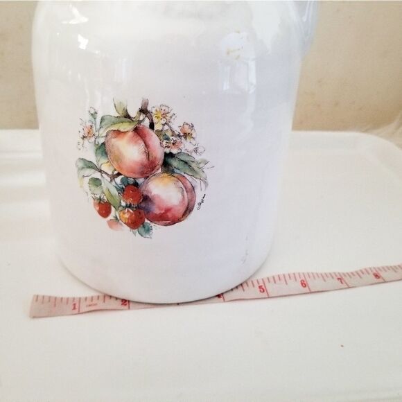 Fruit jug with peaches and strawberries - Picture 4 of 8